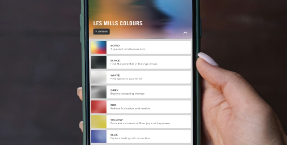 Les Mills presenta COLOURS™, herramienta guiada de mindfulness